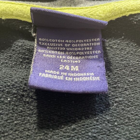 Cherokee Black Hooded Sweatshirt Jacket Size 24 Months - Picture 12 of 16